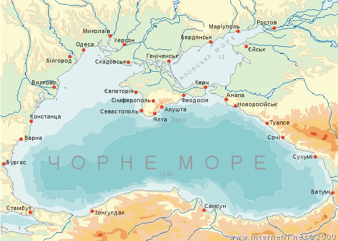 Карта Черного моря (40 Кб)