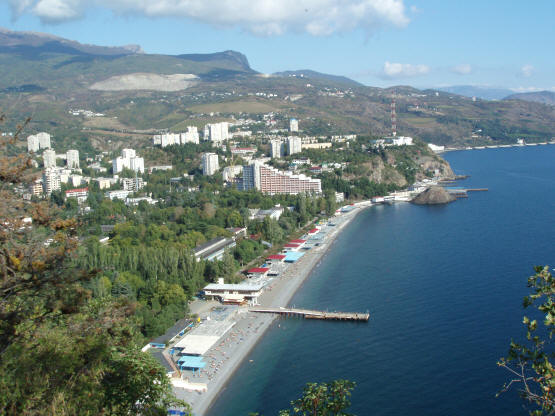 Панорама посёлка и Партенитской бухты