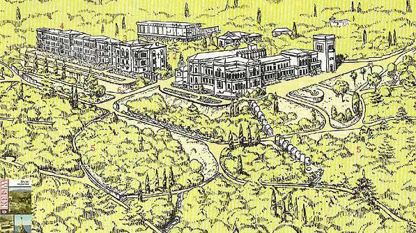 Схема Ливадийского двореца и парка