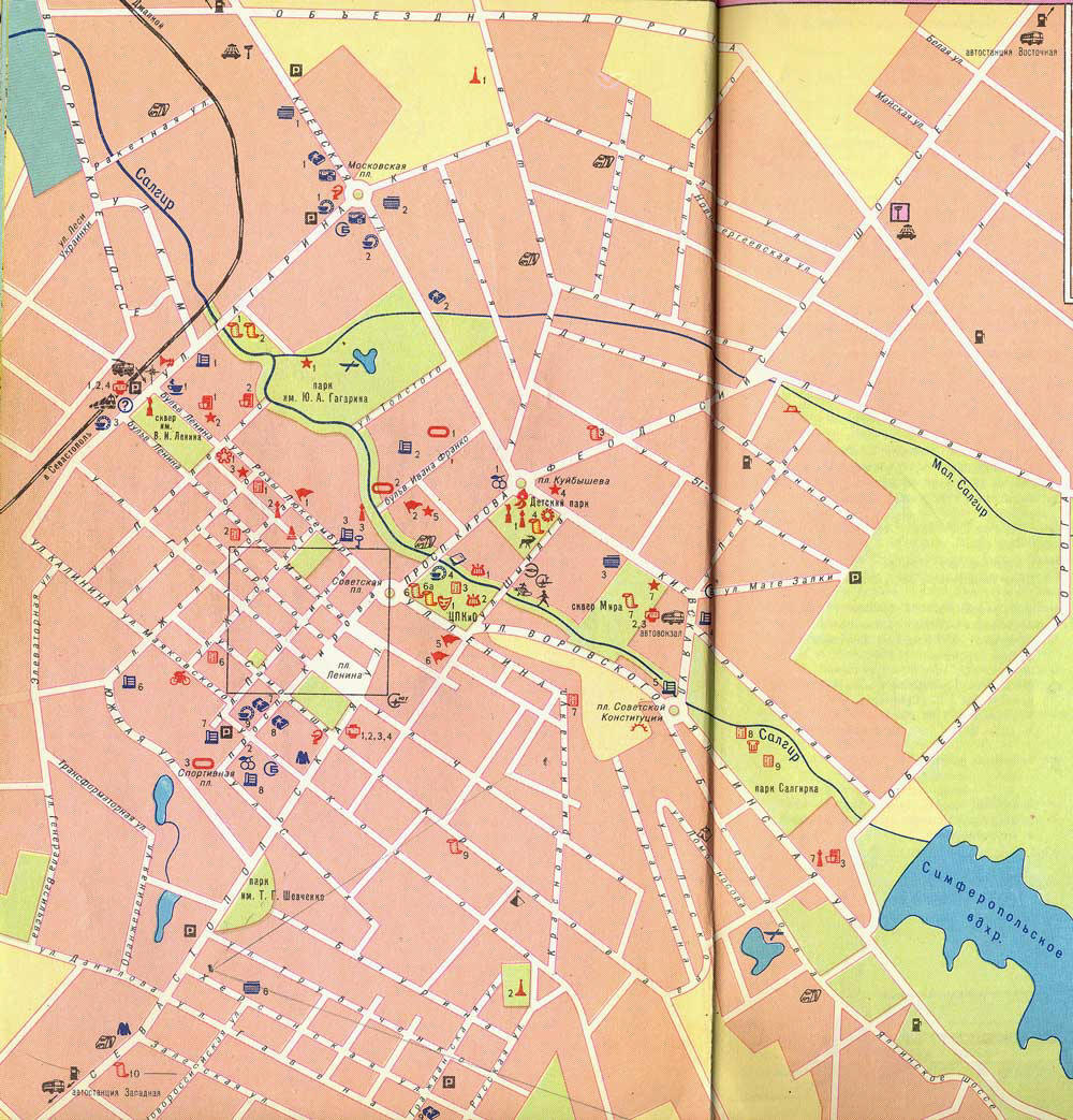 Карта Симферополя