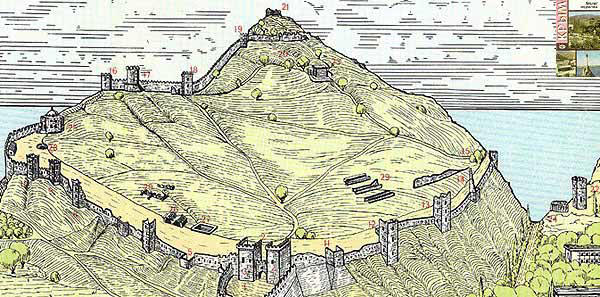 План-схема заповедника 'Судакская крепость'